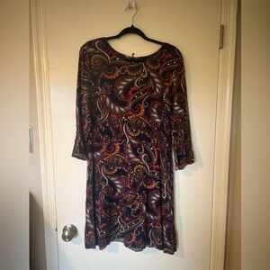 Banana Republic navy paisley dress. Size 14
